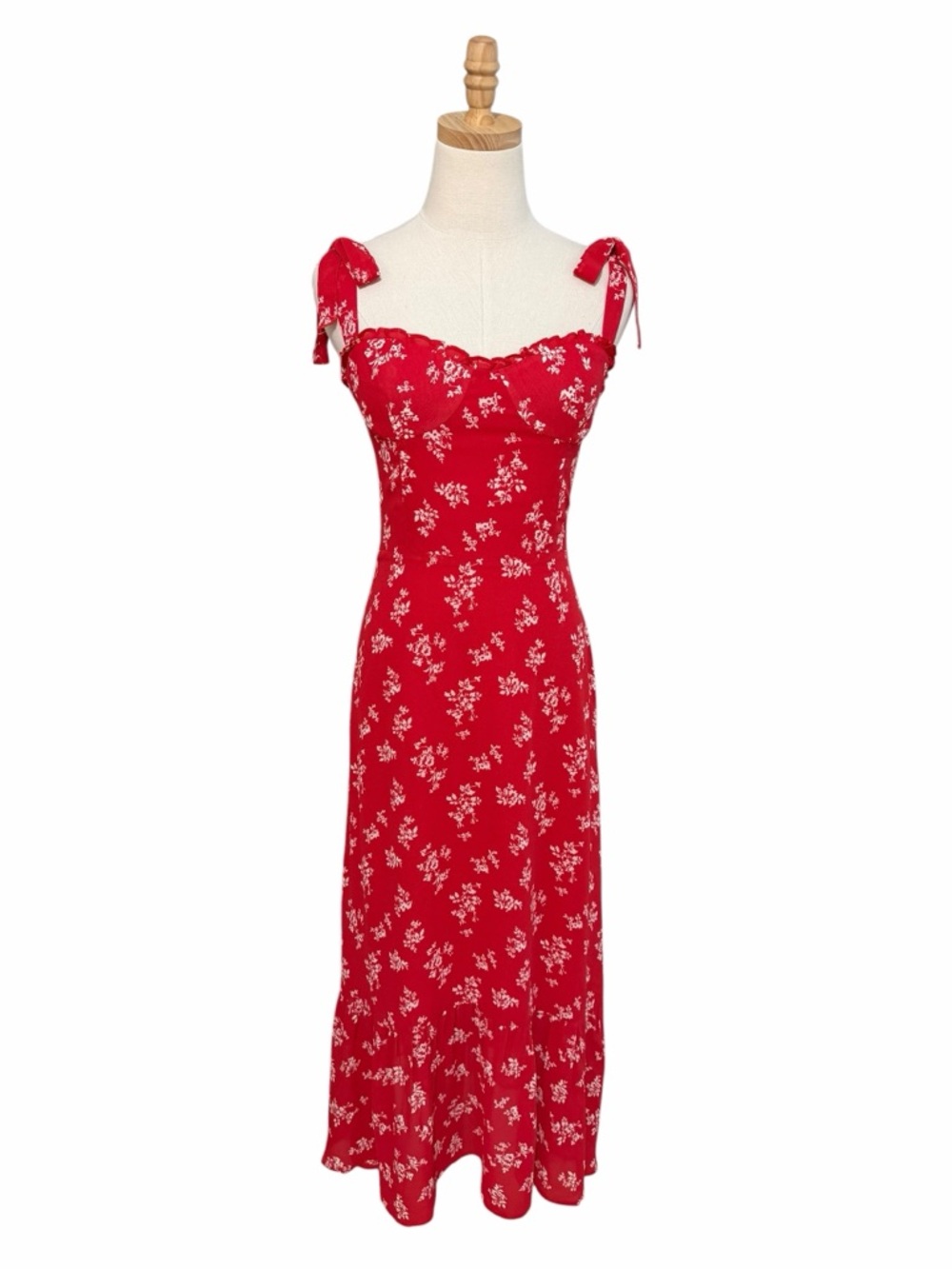 Reformation Nikita Dress in Summer Red Floral Size 8 NWT - Picture 2 of 11